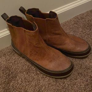 Merrell Emery Rust Brown Leather Pull On Ankle Boots Shoes Women's US 8